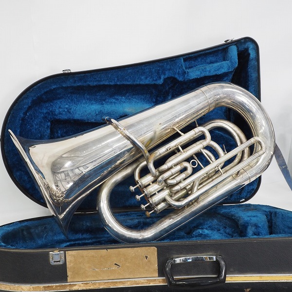 実際に弊社で買取させて頂いた★【使用感有り】YAMAHA/ヤマハ YEB-321S チューバ 銀メッキ仕上げ ハードケース付