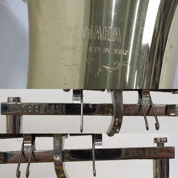 実際に弊社で買取させて頂いた★【使用感有り】YAMAHA/ヤマハ YBB-641II/2 チューバ 4ロータリー ゴールド ハードケース付の画像 5枚目