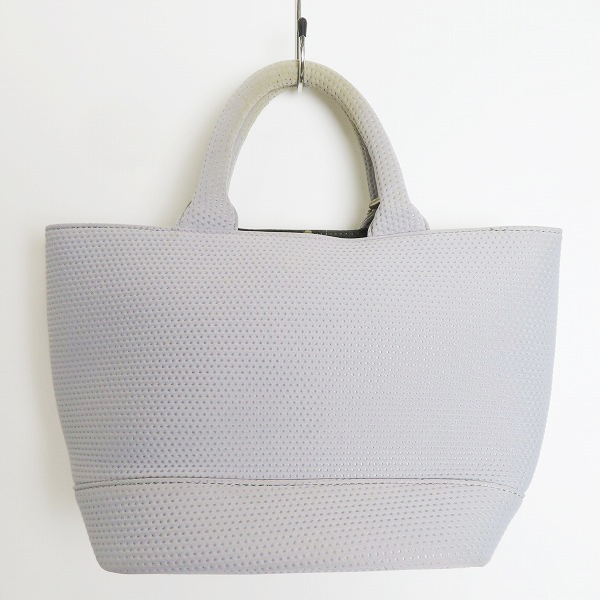 実際に弊社で買取させて頂いたHYDROGEN/ハイドロゲン ロゴチャーム付 ハンドバッグ グレーの画像 1枚目