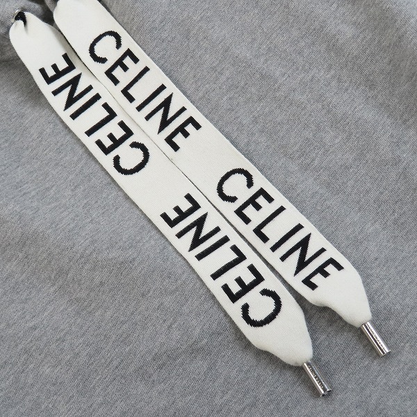 実際に弊社で買取させて頂いたCELINE/セリーヌ by Hedi Slimane エディ スリマン 21SS ロゴ ドローコード PARKA プルオーバー パーカー 2Y468052H/Mの画像 5枚目