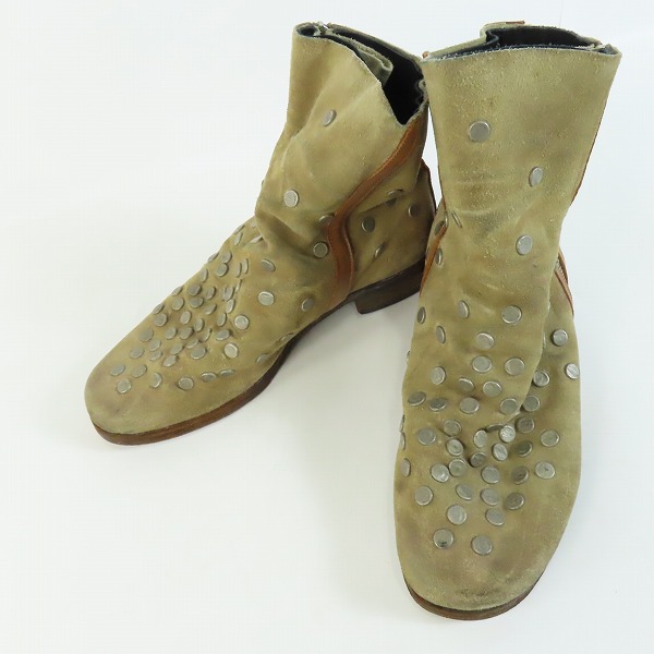 実際に弊社で買取させて頂いたMIHARAYASUHIRO/ミハラヤスヒロ スタッズ装飾サイドジップブーツ 23120600/26