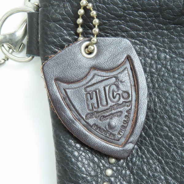 実際に弊社で買取させて頂いたHTC/エイチティーシー レザー ショルダー サコッシュ バック ブラックの画像 4枚目