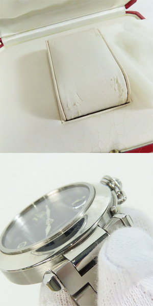 実際に弊社で買取させて頂いたCartier/カルティエ automatic  ブラック文字盤 腕時計 W31043M7 の画像 6枚目
