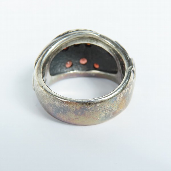 実際に弊社で買取させて頂いたBloodyMary/ブラッディマリー Lava/ラヴァ/溶岩 リング w/ガーネット 17号の画像 4枚目
