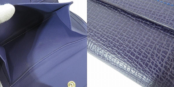 実際に弊社で買取させて頂いたLOEWE/ロエベ ミドル アナグラムロゴ ステッチデザイン 三つ折り財布の画像 8枚目