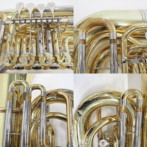 実際に弊社で買取させて頂いた★【使用感有り】YAMAHA/ヤマハ YBB-641II/2 チューバ 4ロータリー ゴールド ハードケース付の画像 8枚目
