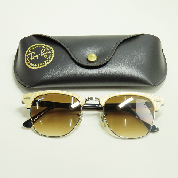 実際に弊社で買取させて頂いたRay-Ban/レイバン CLUBMASTER/クラブマスター サングラス RB3016 989/51の画像 8枚目