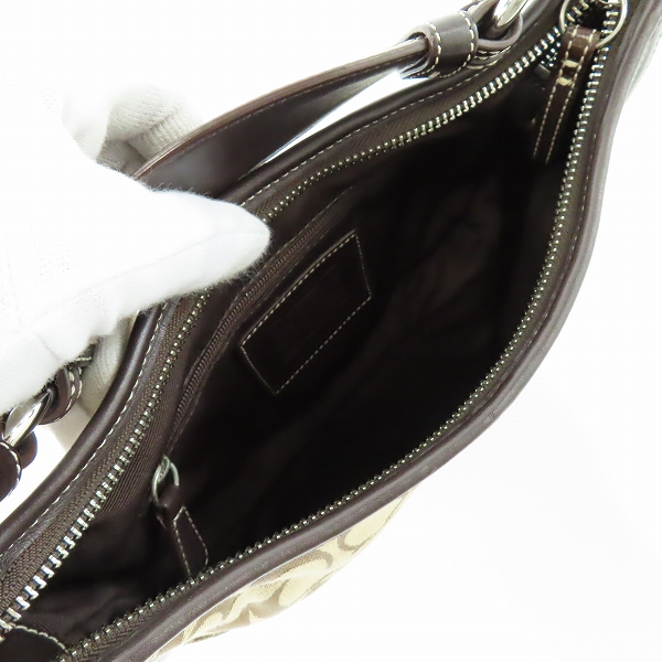 実際に弊社で買取させて頂いたCOACH/コーチ シグネチャー キャンバス ワンハンドル ハンドバッグ  6266の画像 3枚目
