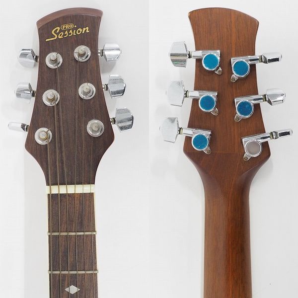 実際に弊社で買取させて頂いた★【難有り】Session PRO/セッション プロ SA-1067 エレアコ/アコースティックギター/アコギギ ソフトケース付の画像 2枚目