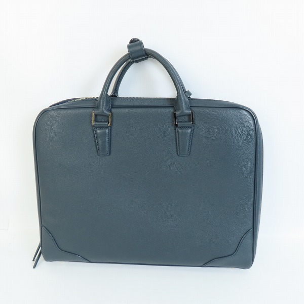 実際に弊社で買取させて頂いたYUKINO For UNITED ARROWS/ユキノ For ユナイテッドアローズ レザー ネイビー ビジネスバッグの画像 1枚目