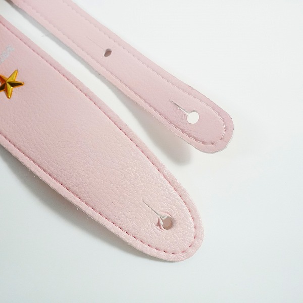 実際に弊社で買取させて頂いたFender/フェンダー レザー調 ギターストラップ ベースストラップ ライトピンクの画像 2枚目