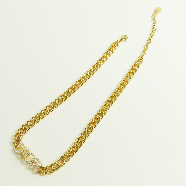 実際に弊社で買取させて頂いたDior/ディオール ラインストーン ロゴ チェーン ネックレス チョーカーの画像 7枚目