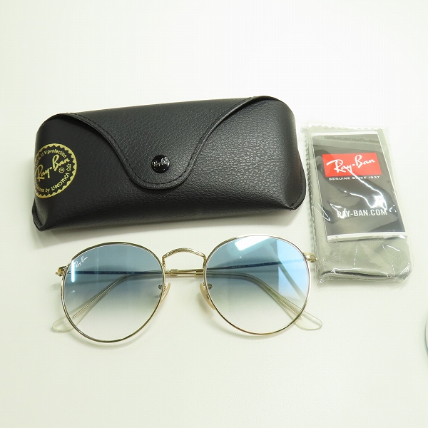 実際に弊社で買取させて頂いたRay-Ban/レイバン ROUND METAL/ラウンドメタル サングラス/アイウェア RB3447-N 001/3Fの画像 7枚目
