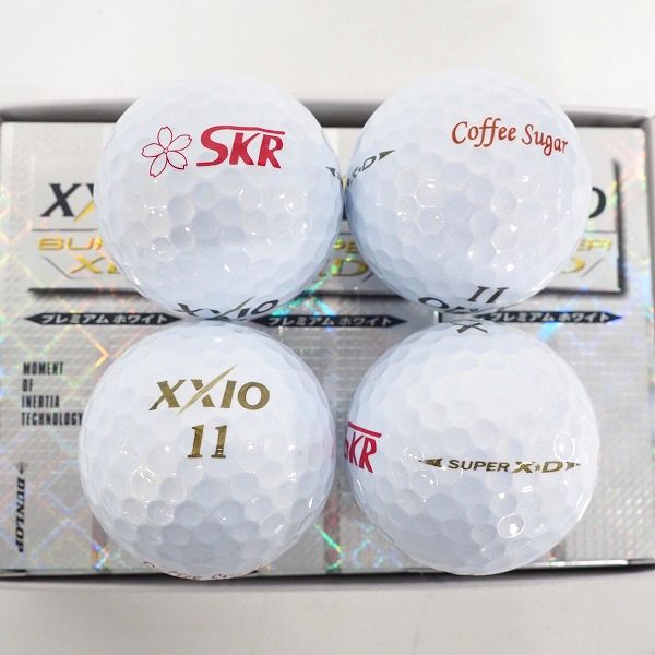 実際に弊社で買取させて頂いた【未使用/オウンネーム】DUNLOP/ダンロップ XXIO/ゼクシオ SUPER XD ゴルフボール プレミアムホワイト 1ダース の画像 1枚目