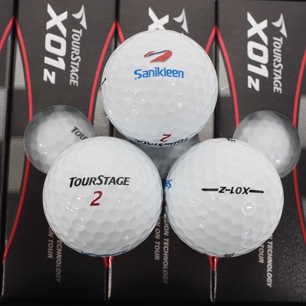 実際に弊社で買取させて頂いた【未使用/オウンネーム】BRIDGESTONE/ブリヂストン TOUR STAGE/ツアーステージ X01z ゴルフボール ホワイト 1ダース の画像 1枚目