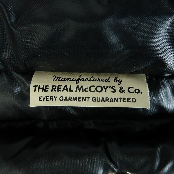 実際に弊社で買取させて頂いたTHE REAL McCOY'S/ザリアルマッコイズ フライトジャケット 中綿ジャケット ブラック/Mの画像 3枚目