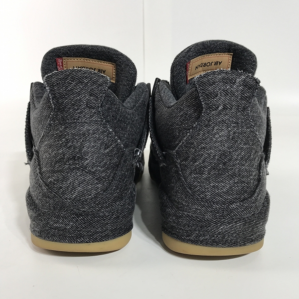 実際に弊社で買取させて頂いたNIKE×LEVIS/ナイキ×リーバイス AIR JORDAN 4 RETRO NRG/エアジョーダン4 ブラックデニム AO2571-001/26.5の画像 1枚目
