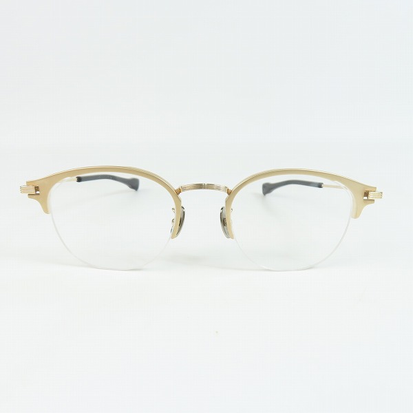 実際に弊社で買取させて頂いた999.9/フォーナインズ ハーフリム 眼鏡/メガネフレーム/アイウェア S-351Tの画像 1枚目