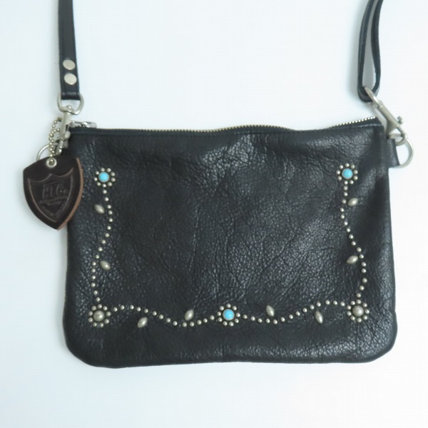 実際に弊社で買取させて頂いたHTC/エイチティーシー レザー ショルダー サコッシュ バック ブラック