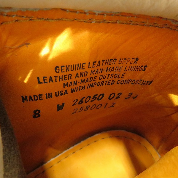 実際に弊社で買取させて頂いたTimberland/ティンバーランド レースアップブーツ 26050/8Wの画像 4枚目
