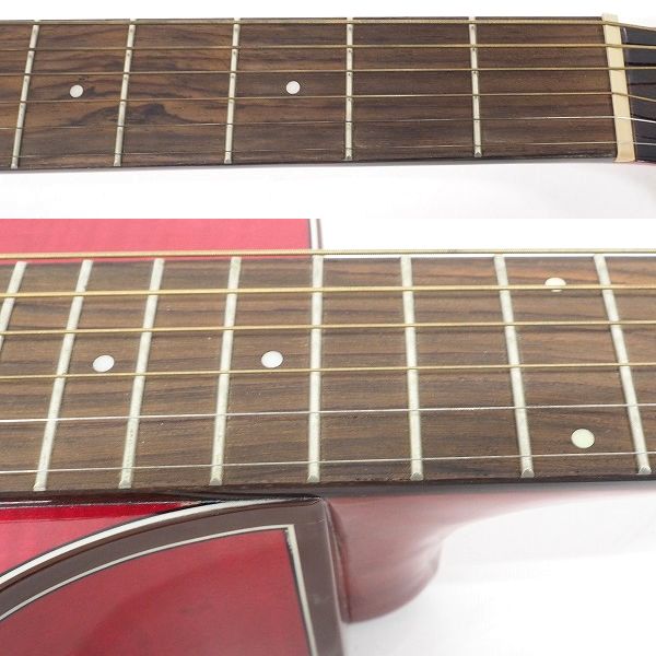 実際に弊社で買取させて頂いた★【難有り】Aria Dreadnought/アリア ドレッドノート AF107CE エレアコ/アコースティックギター ソフトケース付の画像 4枚目