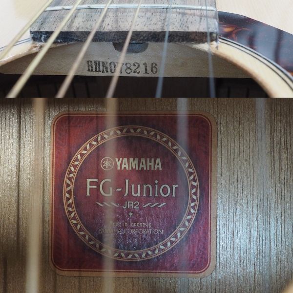 実際に弊社で買取させて頂いた★YAMAHA/ヤマハ FG-Junior JR2 アコースティックギター/ミニギター/ギタレレ ギグケース付の画像 4枚目