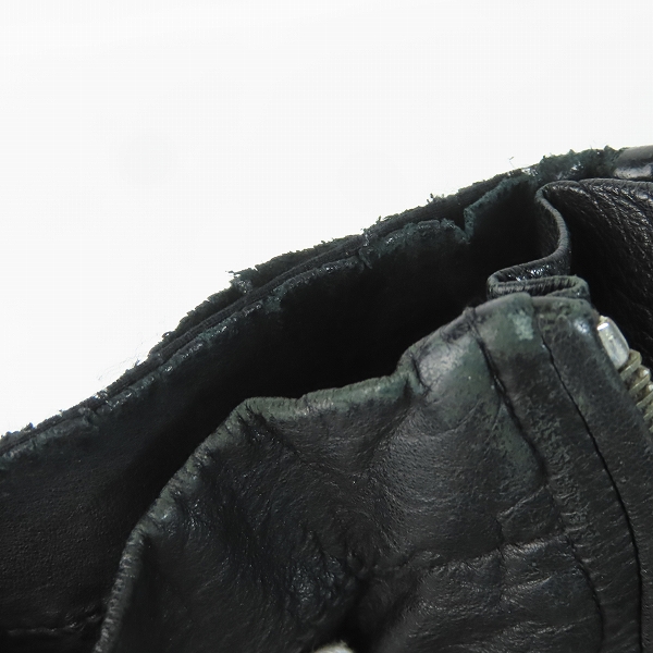 実際に弊社で買取させて頂いた【難あり】Rick Owens/リックオウエンス Stooges Motorcycle Leather Jacket レザーダブルライダースジャケット RU7762/XSの画像 8枚目