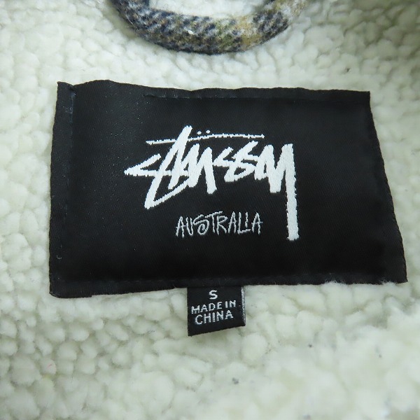 実際に弊社で買取させて頂いたSTUSSY/ステューシー ロゴ刺繍 ウールジャケット/Sの画像 2枚目