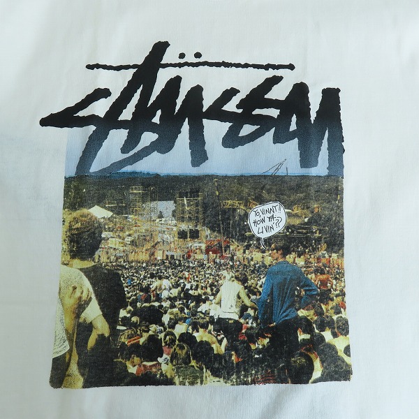 実際に弊社で買取させて頂いた【未使用】STUSSY/ステューシー オールドフォト プリントTシャツ 半袖カットソー ホワイト Mの画像 4枚目