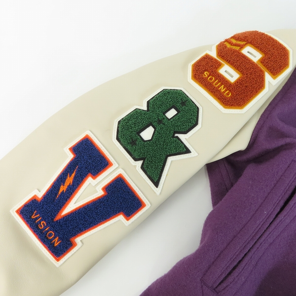 実際に弊社で買取させて頂いたHYSTERIC GLAMOUR/ヒステリックグラマー スタジャン ピーコート パープル/Mの画像 6枚目