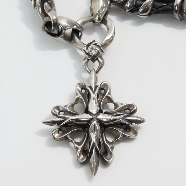 実際に弊社で買取させて頂いたGIGOR/ジゴロウ グリーククロスペンダント レザーネックレスの画像 1枚目