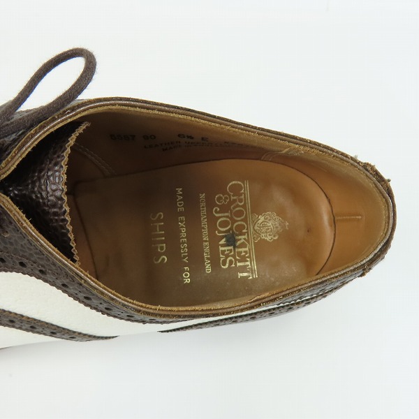 実際に弊社で買取させて頂いたCROCKETT&JONES/クロケットアンドジョーンズ SHIPS別注 キャップトゥ ドレスシューズ 6.5 の画像 4枚目