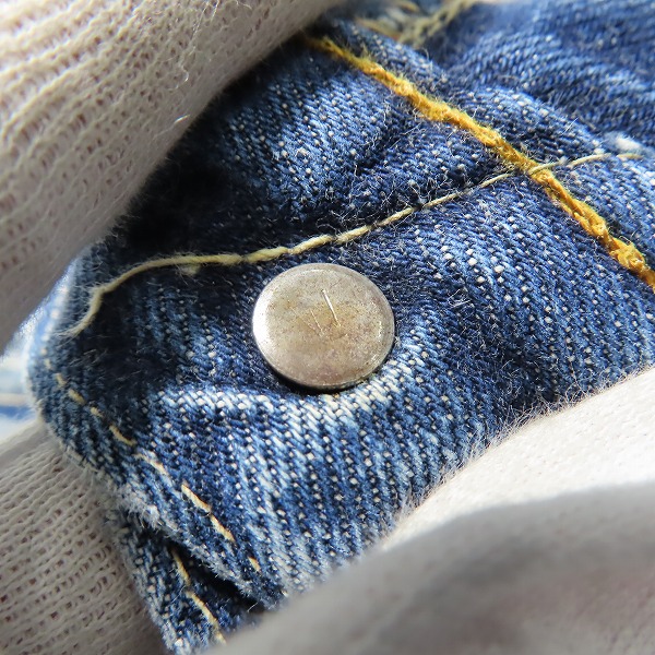 実際に弊社で買取させて頂いた【難あり】LEVI'S/リーバイス 501 ボタン裏 W刻印 シングルステッチ ヴィンテージ/ビンテージ デニムパンツ/ジーンズの画像 5枚目