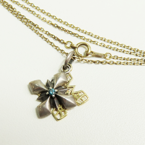 実際に弊社で買取させて頂いたDEAL DESIGN/ディールデザイン 2018 X'MAS LIMITED/2018年クリスマス限定 クロス ネックレス w/ブルーダイヤ