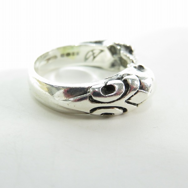 実際に弊社で買取させて頂いたCRAZY PIG/クレイジーピッグ 2スカル チューダー リング 17.5号の画像 4枚目