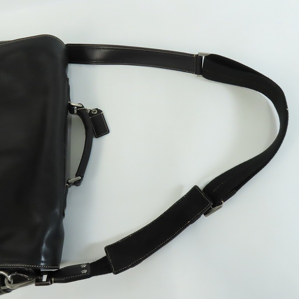 実際に弊社で買取させて頂いたCOACH/コーチ フラップ レザー ショルダーバッグ メッセンジャーバッグ 5A06の画像 5枚目