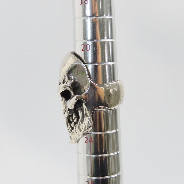 実際に弊社で買取させて頂いたCRAZY PIG/クレイジーピッグ PSYCHO S.O.B. SKULL RING サイコソブスカル リング 22-23号の画像 9枚目