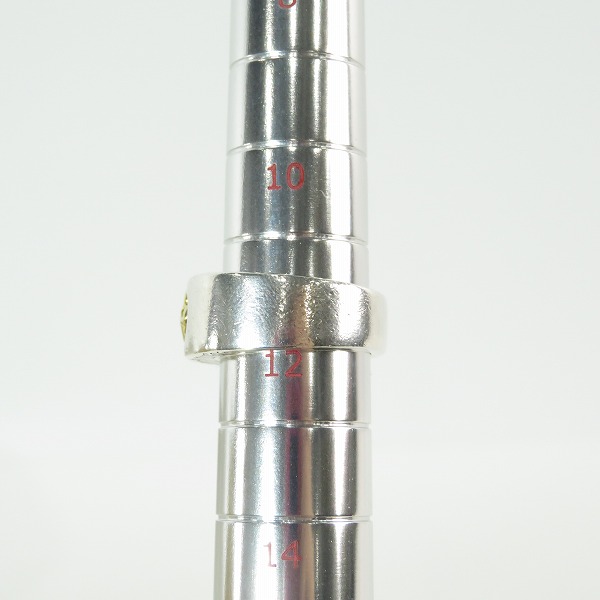 実際に弊社で買取させて頂いたTHIRTEEN DESIGNS/サーティーンデザインズ 18k/Silver ワンポイント スカル リング/12号の画像 8枚目