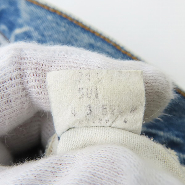実際に弊社で買取させて頂いたLevis/リーバイス 83年 501 刻印524 赤耳/スモールe ボタンフライ デニムパンツ/W30L34の画像 7枚目