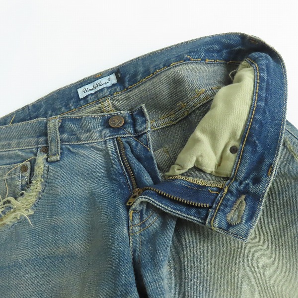 実際に弊社で買取させて頂いたUNDERCOVER/アンダーカバー but beautiful期 64デニム ダメージ加工/クラッシュ デニムパンツ B89-P21/Mの画像 2枚目