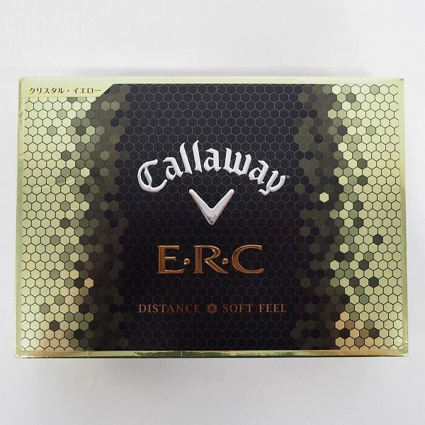 実際に弊社で買取させて頂いた 【未使用】Callaway/キャロウェイ E.R.C DISTANCE ＆ SOFT FEEL ゴルフボール クリスタルイエロー 1ダース の画像 2枚目