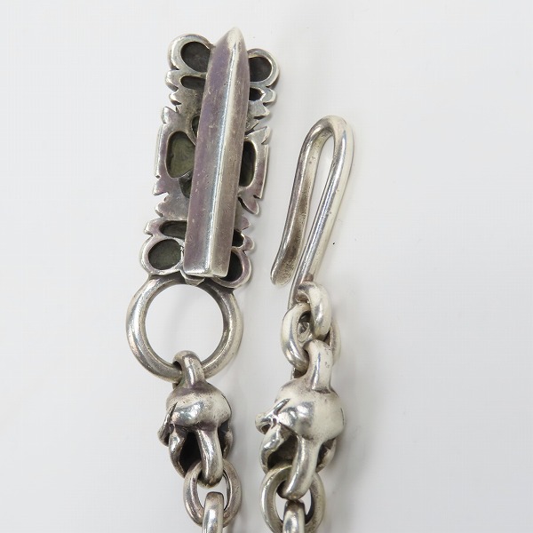 実際に弊社で買取させて頂いたSTOP LIGHT/ストップライト スカルウォレットチェーン ゴシッククロス アメジストアイの画像 2枚目