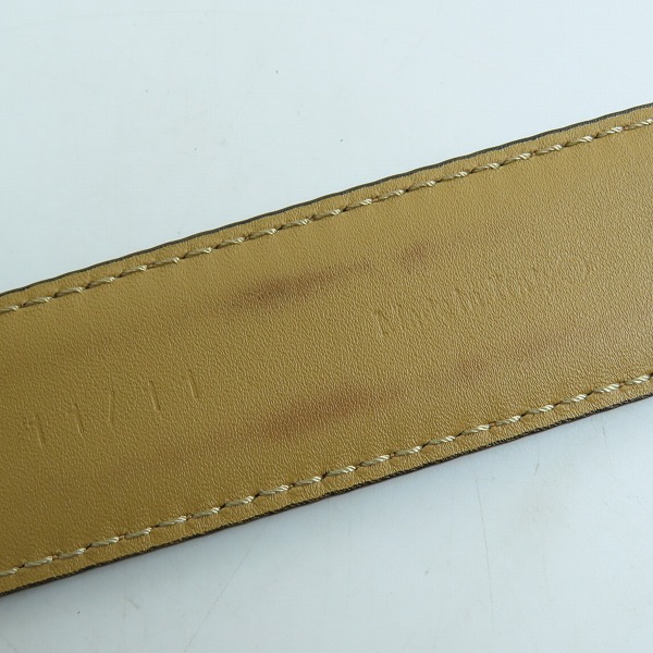 実際に弊社で買取させて頂いたBerlruti/ベルルッティ シンプルレザーベルト カーキ 85 34の画像 5枚目