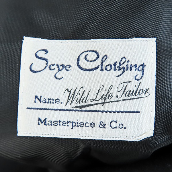 実際に弊社で買取させて頂いた【未使用】Scye Clothing × WILD LIFE TAILOR Adam et ROPE  テーラードジャケット/ウール/BLK/19AW/GMV59070/44の画像 2枚目