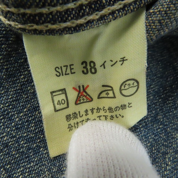 実際に弊社で買取させて頂いたLevis/リーバイス 襟コーデュロイ切替 ジップアップ デニムジャケット 米国製/38の画像 3枚目