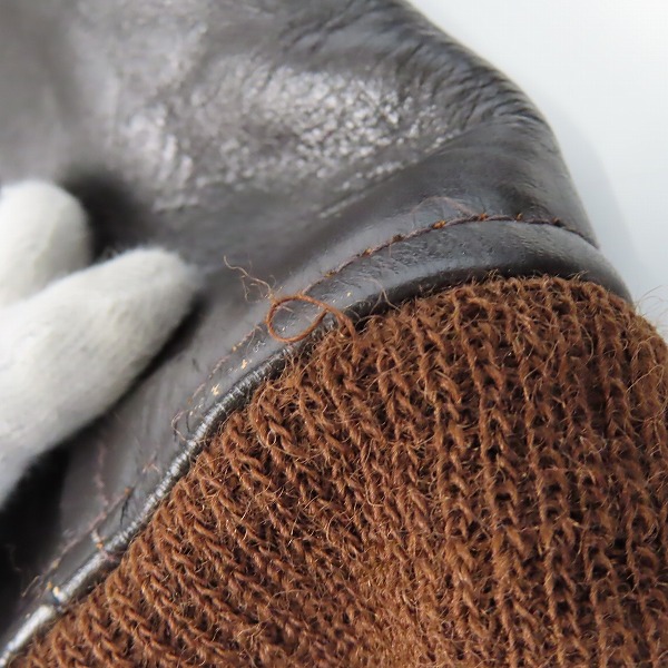 実際に弊社で買取させて頂いたTHE REAL McCOY'S/リアルマッコイズ G-1 襟ファー レザーフライトジャケット AN-J-3A/36の画像 8枚目