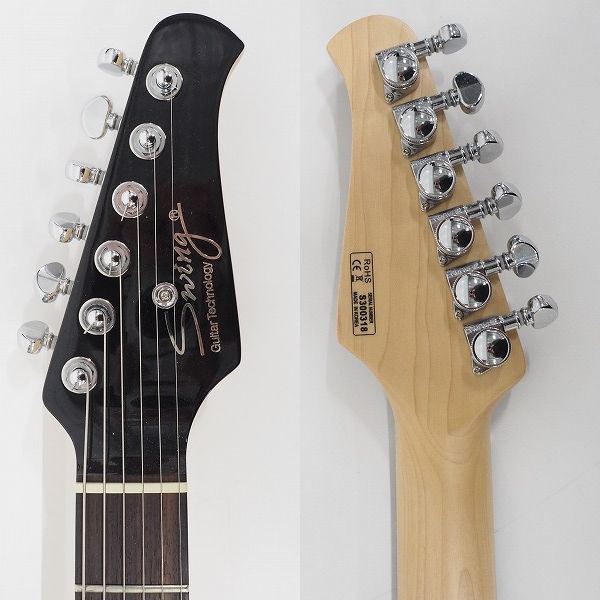 実際に弊社で買取させて頂いた★【難有り】Swing Guitar Technology/スウィングギターModern Pro Charcoal Burst 2020 エレキギター ギグケース付の画像 2枚目