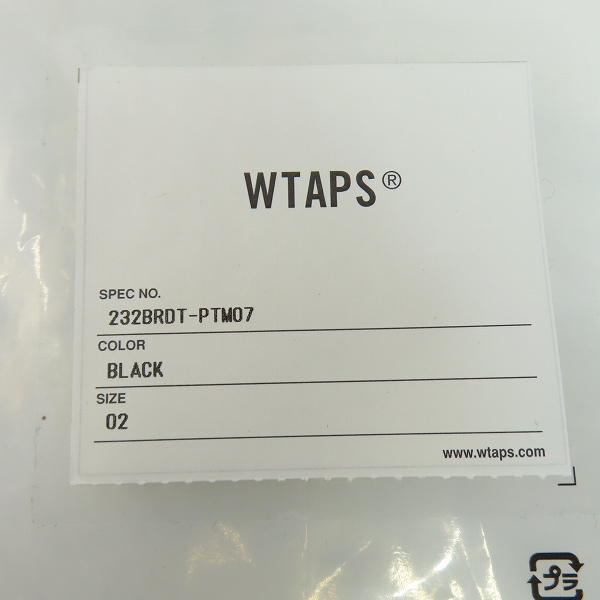 実際に弊社で買取させて頂いた【未使用】WTAPS/ダブルタップス 23AW BLUES SKINNY TROUSERS COTTON DENIM 232BRDT-PTM07/02(33×30)の画像 7枚目