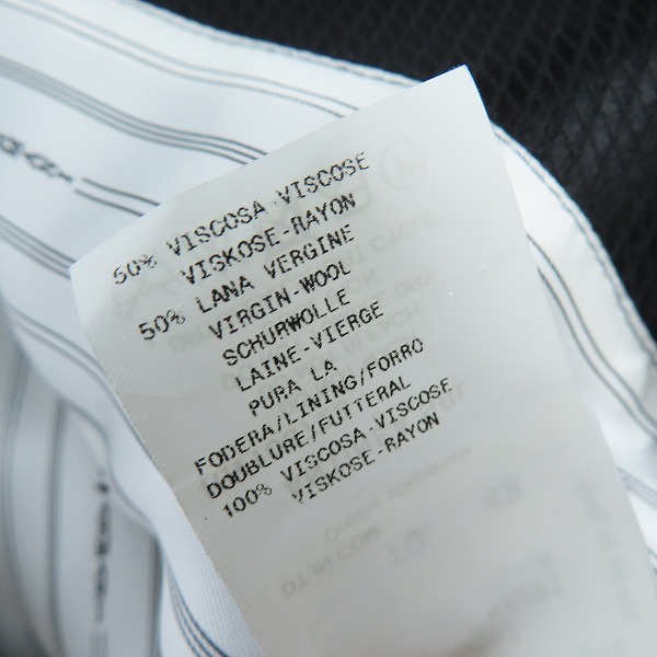 実際に弊社で買取させて頂いた【JPタグ】EMPORIO ARMANI/エンポリオアルマーニ 総柄 1Bテーラードジャケット ブラック/48の画像 4枚目