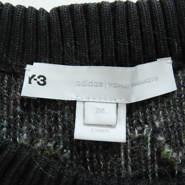 実際に弊社で買取させて頂いたY-3/ワイスリー 21AW U CH1 CAMO KNIT CREW SWEATER/カモフラ柄 オーバーサイズクルーネックニット HB3331/2XLの画像 2枚目